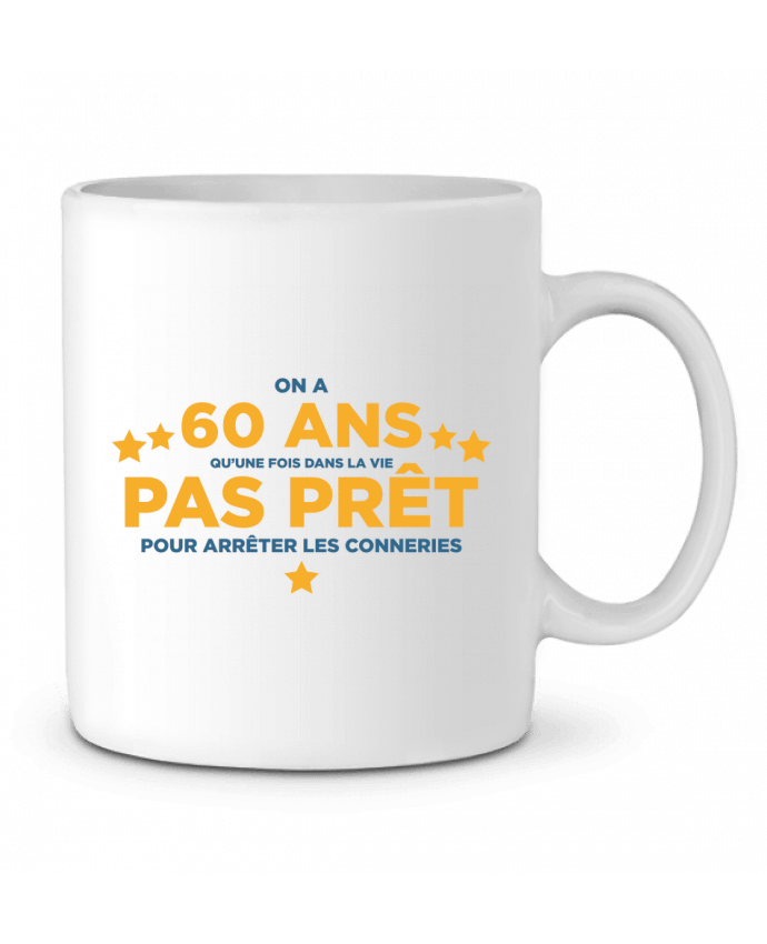 Taza Cerámica On a 60 ans qu'une fois dans la vie - Anniversaire por tunetoo