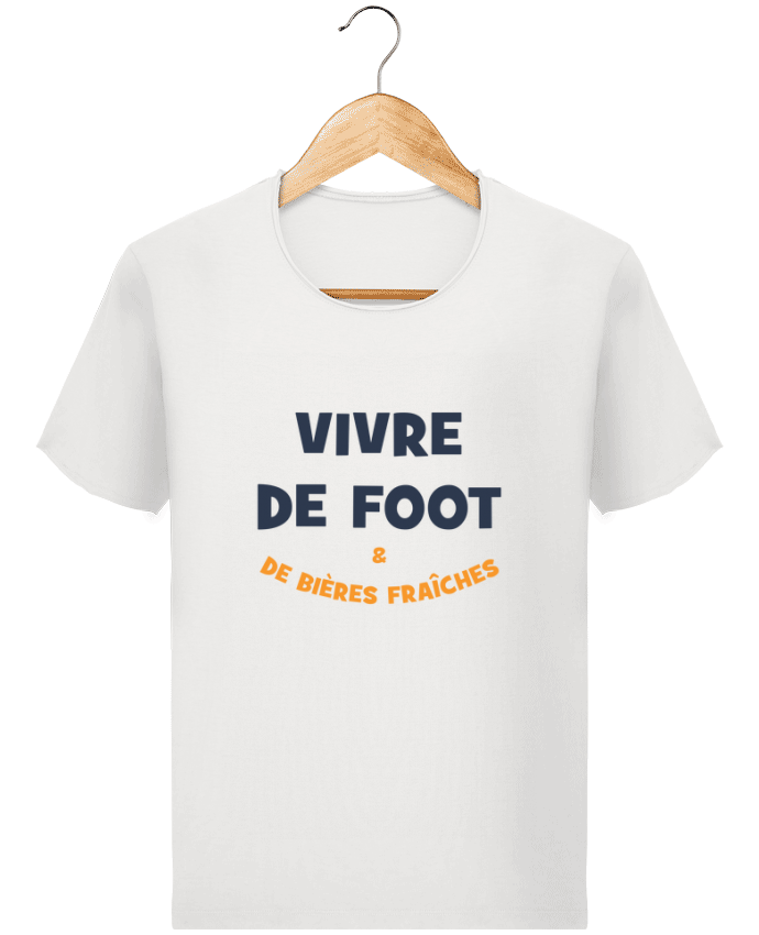  T-shirt Homme vintage Vivre de foot et de bières fraîches par tunetoo