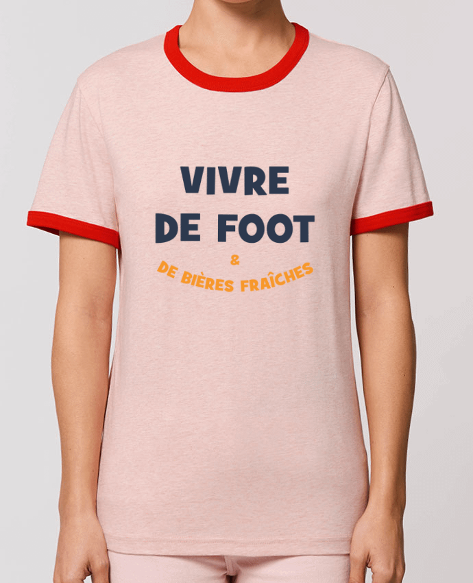 T-shirt Vivre de foot et de bières fraîches par tunetoo