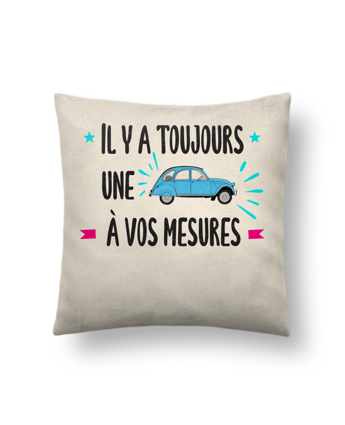 Coussin suédine Il y a toujours une 2cv à vos mesures par berth99