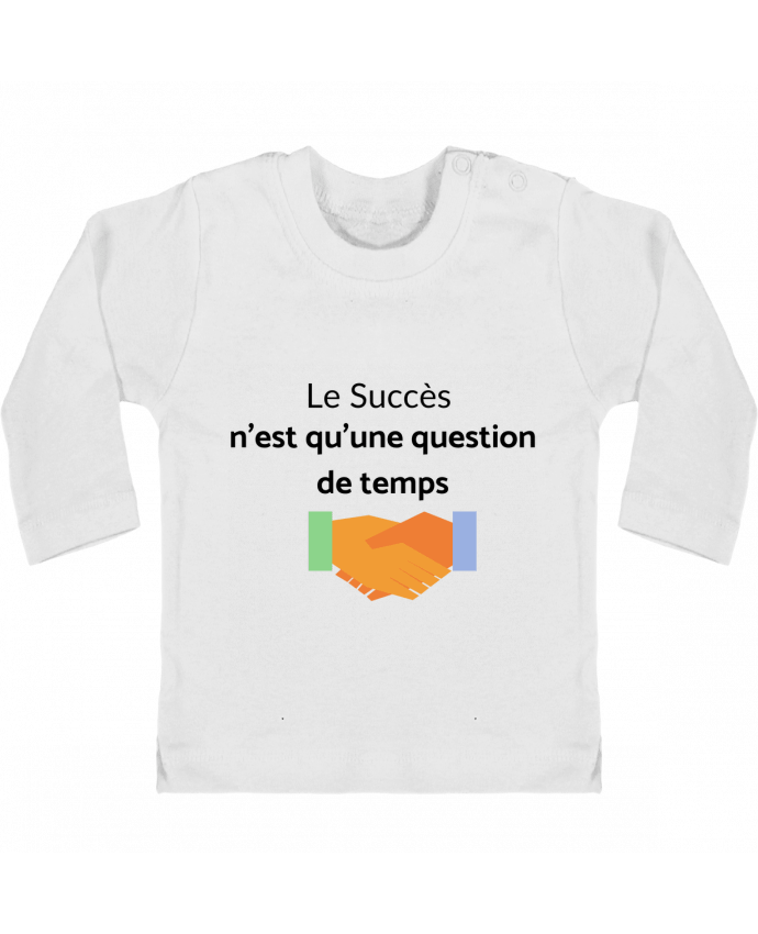 T-shirt bébé Le succès n'est qu'une question de temps manches longues du designer frenchydesign