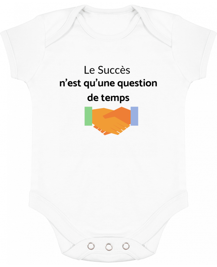 Body bébé manches contrastées Le succès n'est qu'une question de temps par frenchydesign