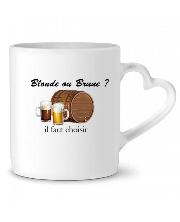 Mug coeur Blonde ou Brune ? il faut choisir par frenchydesign