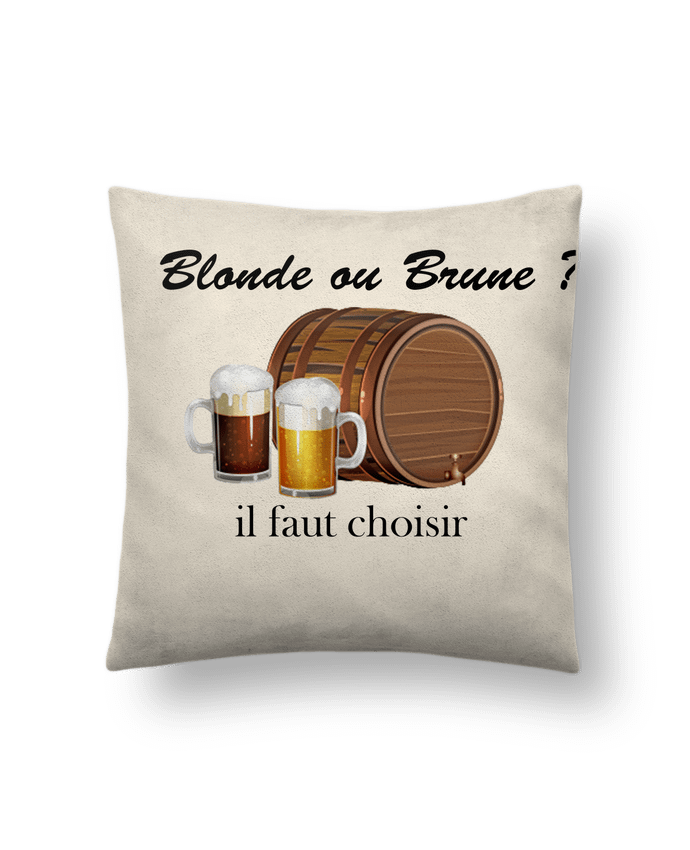 Coussin suédine Blonde ou Brune ? il faut choisir par frenchydesign