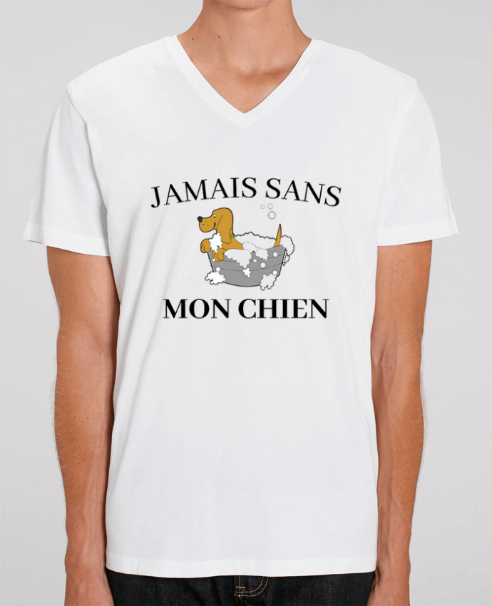 T-shirt homme Jamais sans mon chien par frenchydesign