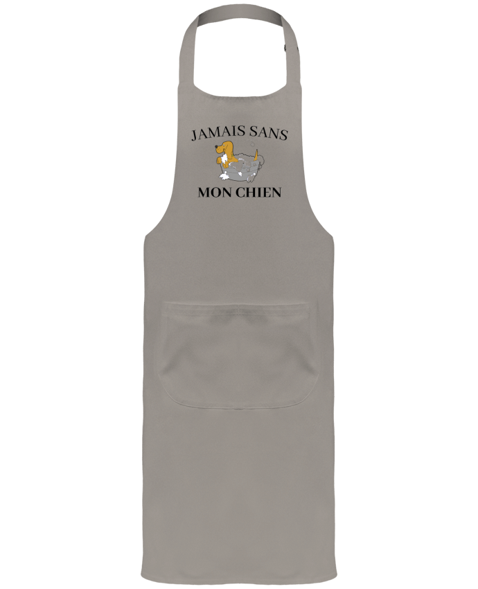 Tablier avec poches Jamais sans mon chien par frenchydesign