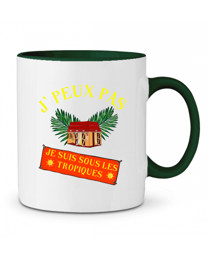 Mug bicolore je peux pas, je suis sous les tropiques Fridaé