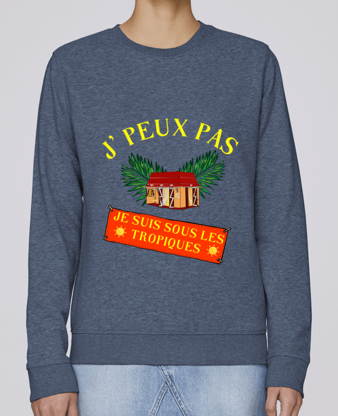 Sweatshirt je peux pas, je suis sous les tropiques par Fridaé