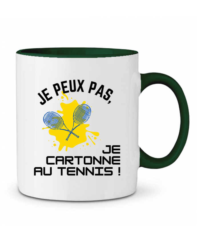 Mug bicolore je peux pas, je cartonne au tennis Fridaé