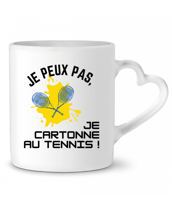 Mug coeur je peux pas, je cartonne au tennis par Fridaé