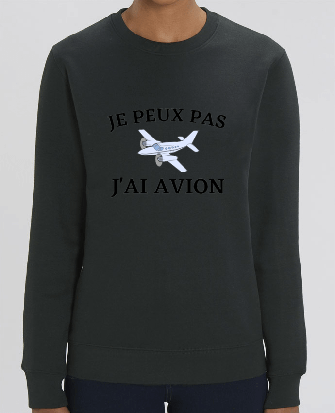 Sweat-shirt Je peux pas j'ai avion Par frenchydesign