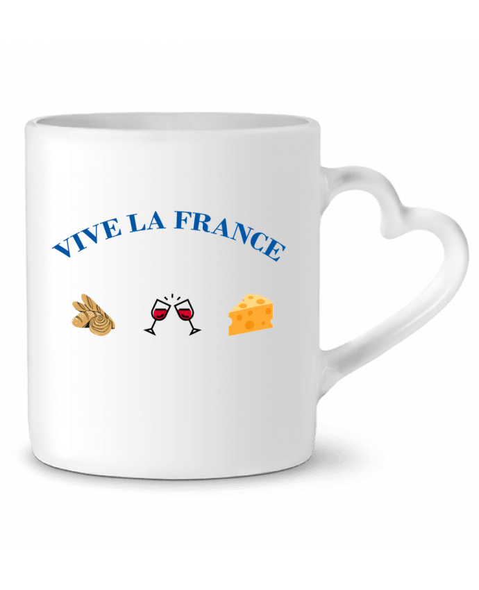 Mug coeur Vive la France : tradition Française par frenchydesign