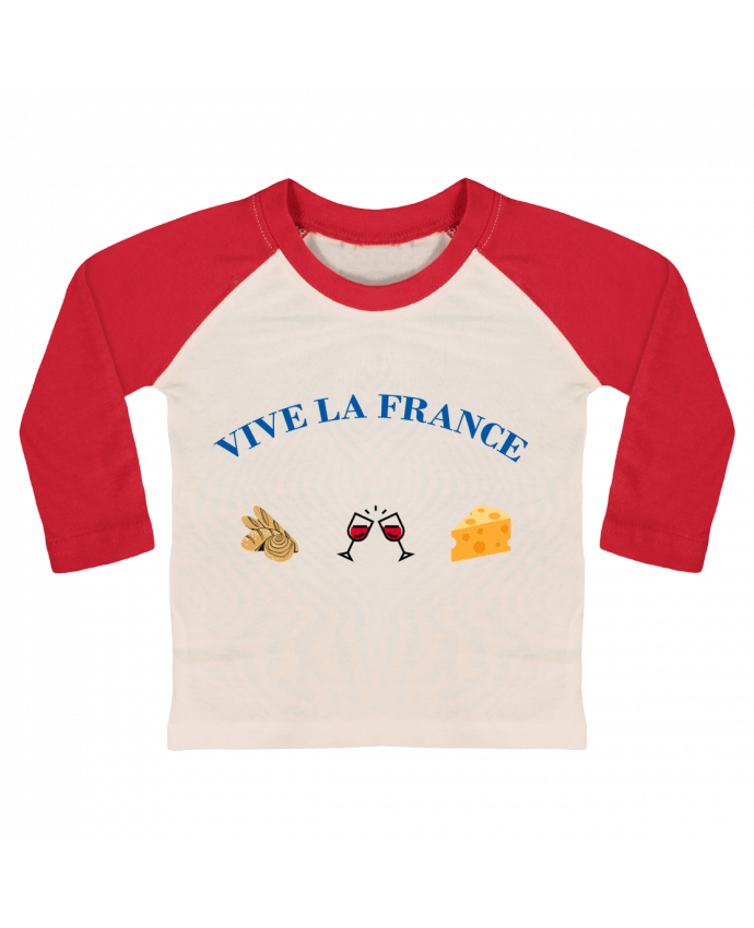 Tee-shirt Bébé Baseball ML Vive la France : tradition Française par frenchydesign