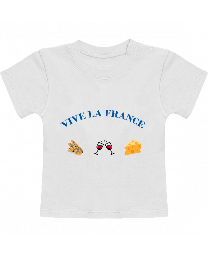 T-shirt bébé Vive la France : tradition Française manches courtes du designer frenchydesign