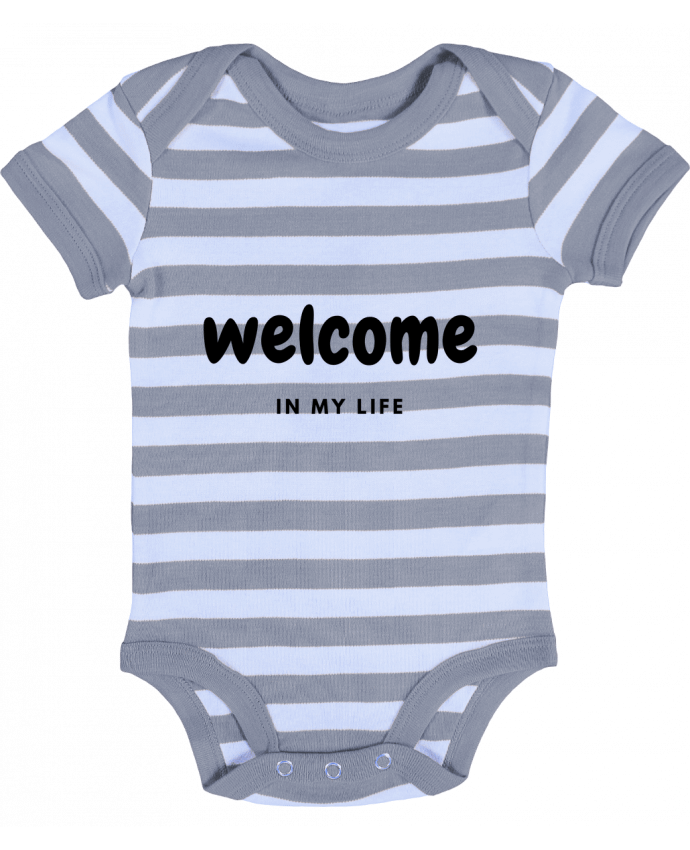 Body Bébé Rayé Welcome in my life - CustomDesign