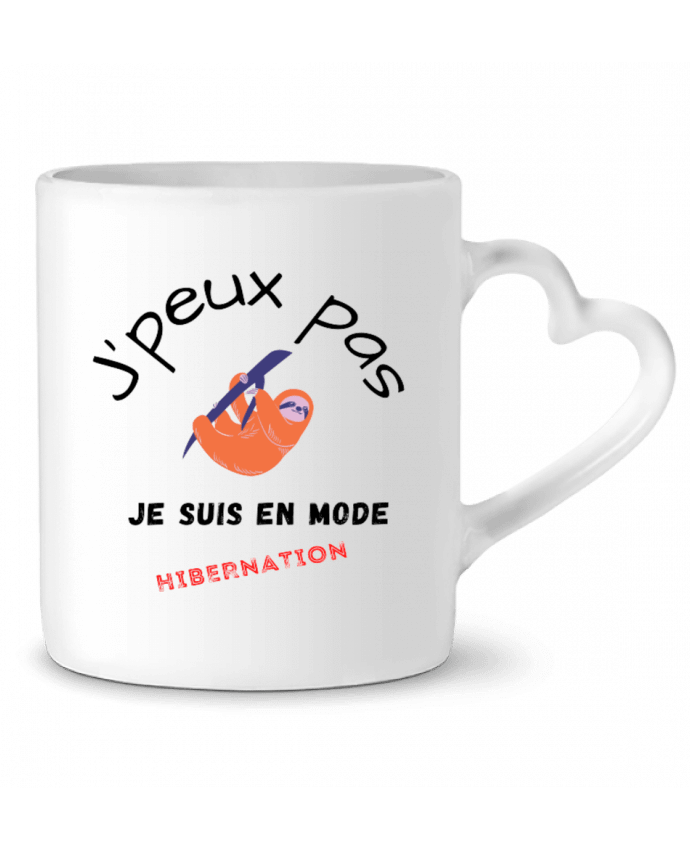 Mug coeur je peux pas, je suis en mode hibernation par Fridaé