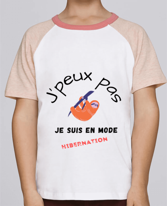 T-shirt enfant Baseball je peux pas, je suis en mode hibernation par Fridaé