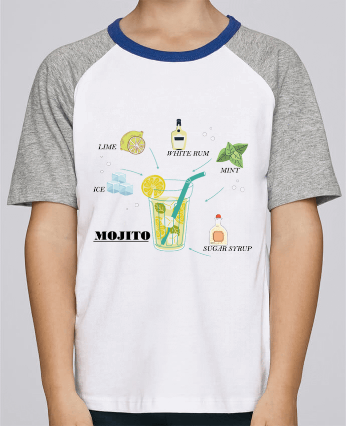 T-shirt enfant Baseball Mojito l'original par Frenchydesign