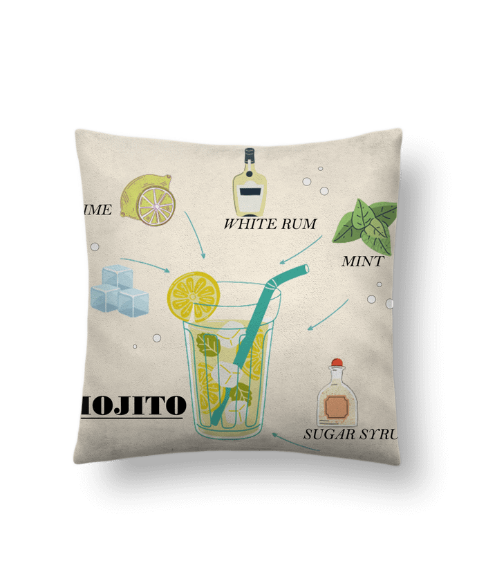 Coussin suédine Mojito l'original par Frenchydesign