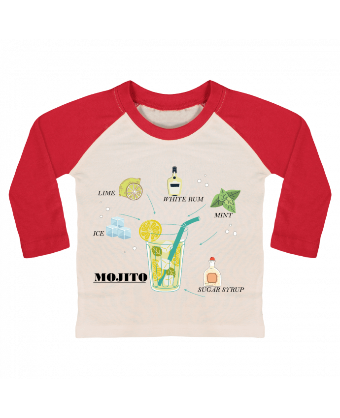 Tee-shirt Bébé Baseball ML Mojito l'original par Frenchydesign