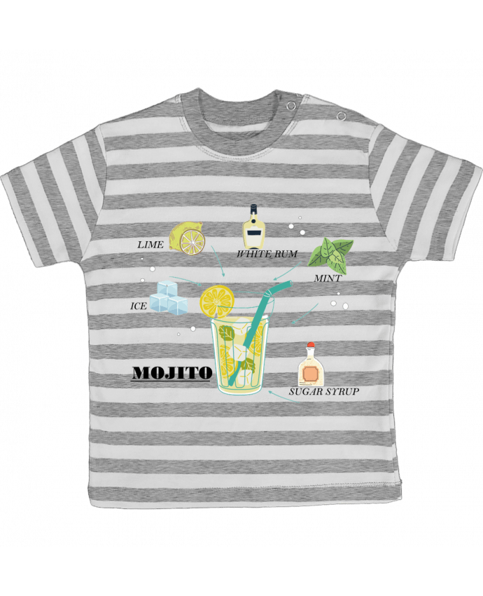 Tee-shirt bébé à rayures Mojito l'original par Frenchydesign