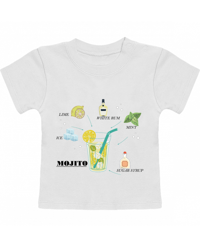 T-shirt bébé Mojito l'original manches courtes du designer Frenchydesign