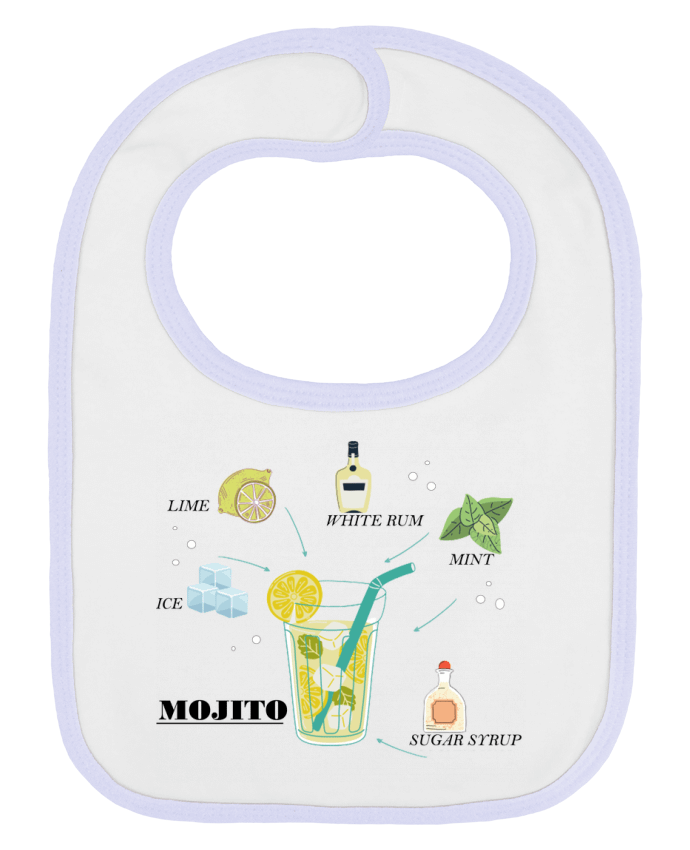Bavoir bébé uni Mojito l'original par Frenchydesign