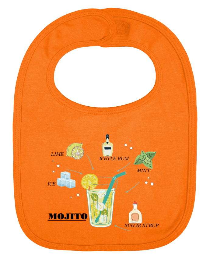 Bavoir bébé uni Mojito l'original par Frenchydesign