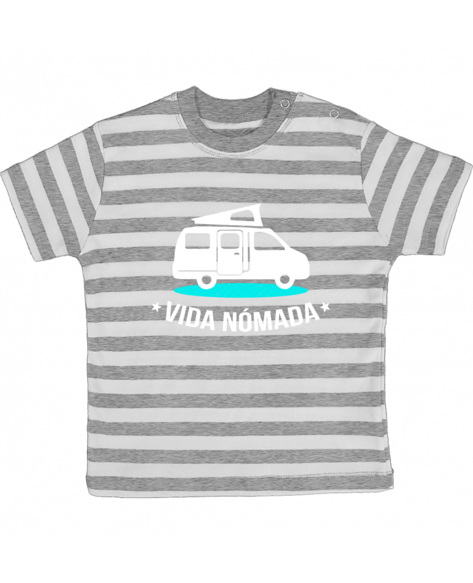 Tee-shirt bébé à rayures Vida Nómada Vanlife par berth99