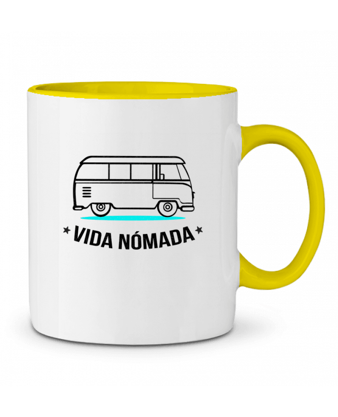 Mug bicolore Vida Nómada Vanlife berth99