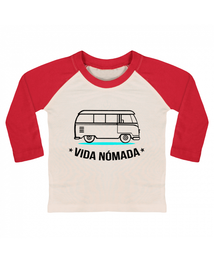 Tee-shirt Bébé Baseball ML Vida Nómada Vanlife par berth99