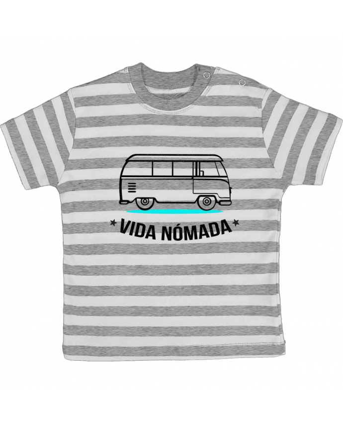 Tee-shirt bébé à rayures Vida Nómada Vanlife par berth99