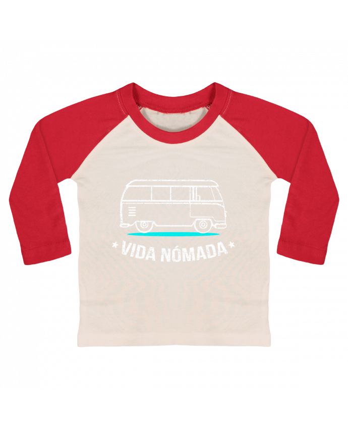 Tee-shirt Bébé Baseball ML Vida Nómada Vanlife par berth99