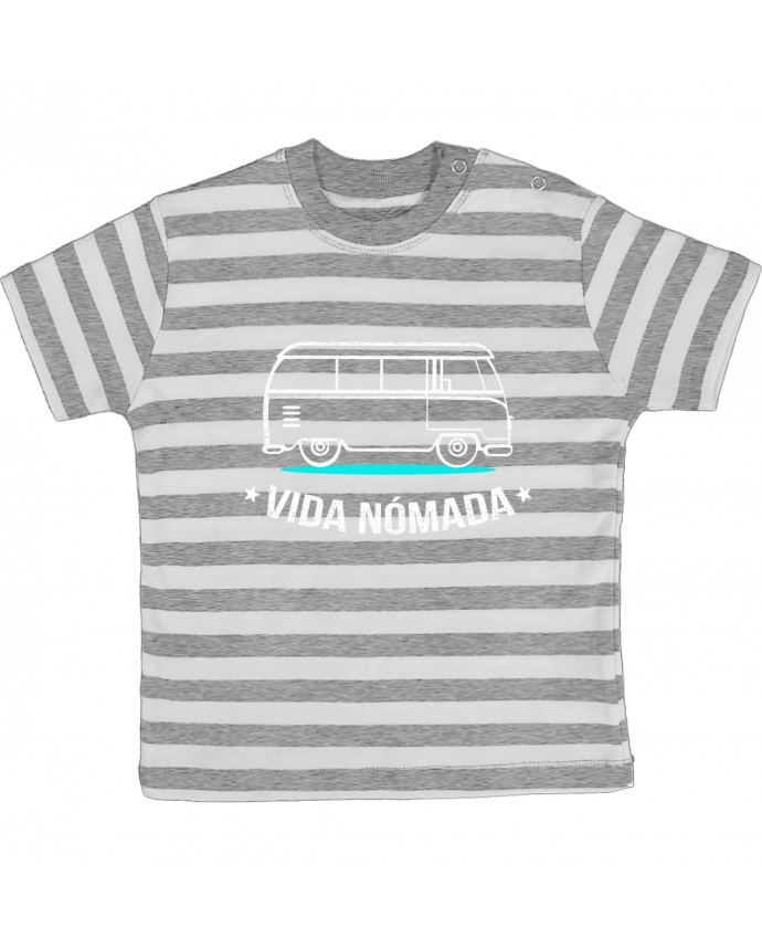 Tee-shirt bébé à rayures Vida Nómada Vanlife par berth99