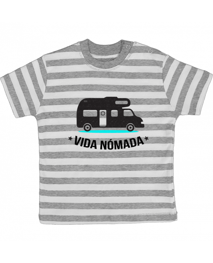 Tee-shirt bébé à rayures Vida Nómada Vanlife par berth99