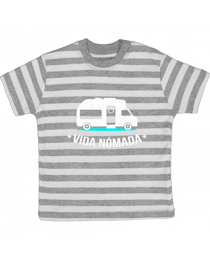 Tee-shirt bébé à rayures Vida Nómada Vanlife par berth99