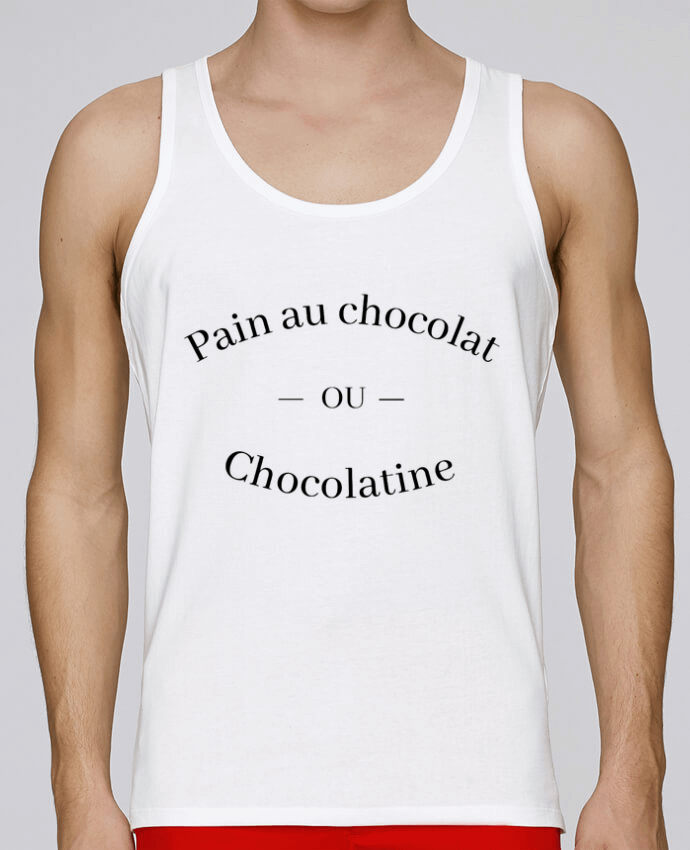 Débardeur homme Pain au chocolat ou chocolatine ? par Frenchydesign 100% coton bio