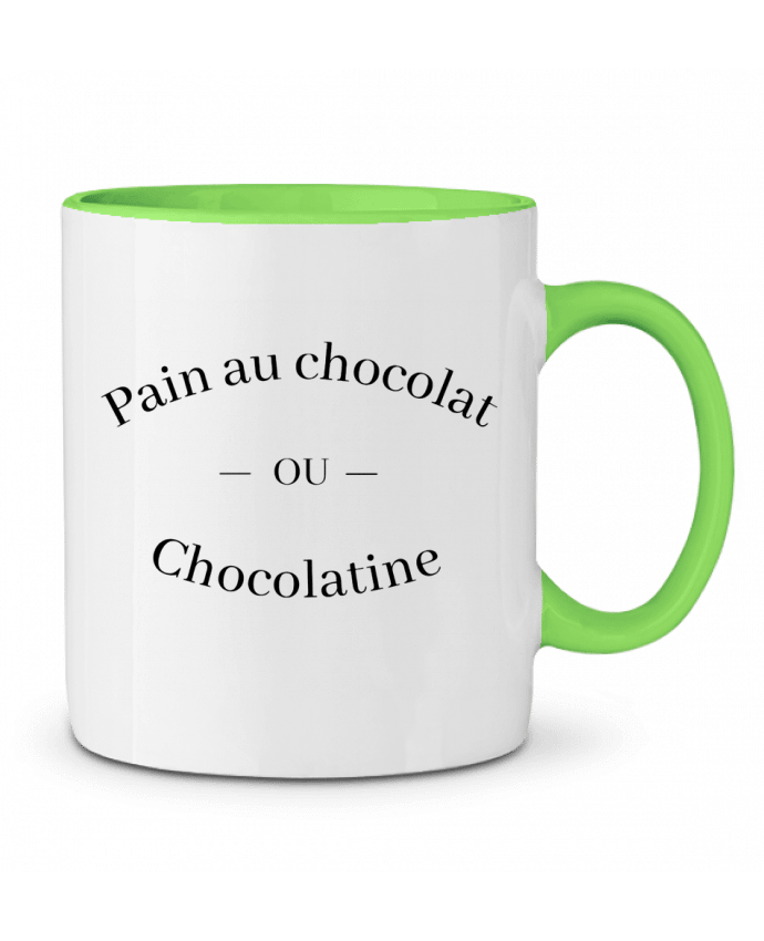 Mug bicolore Pain au chocolat ou chocolatine ? Frenchydesign