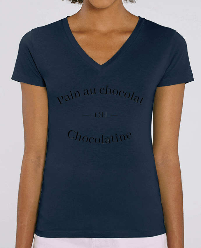 Tee-shirt femme Pain au chocolat ou chocolatine ? Par  Frenchydesign