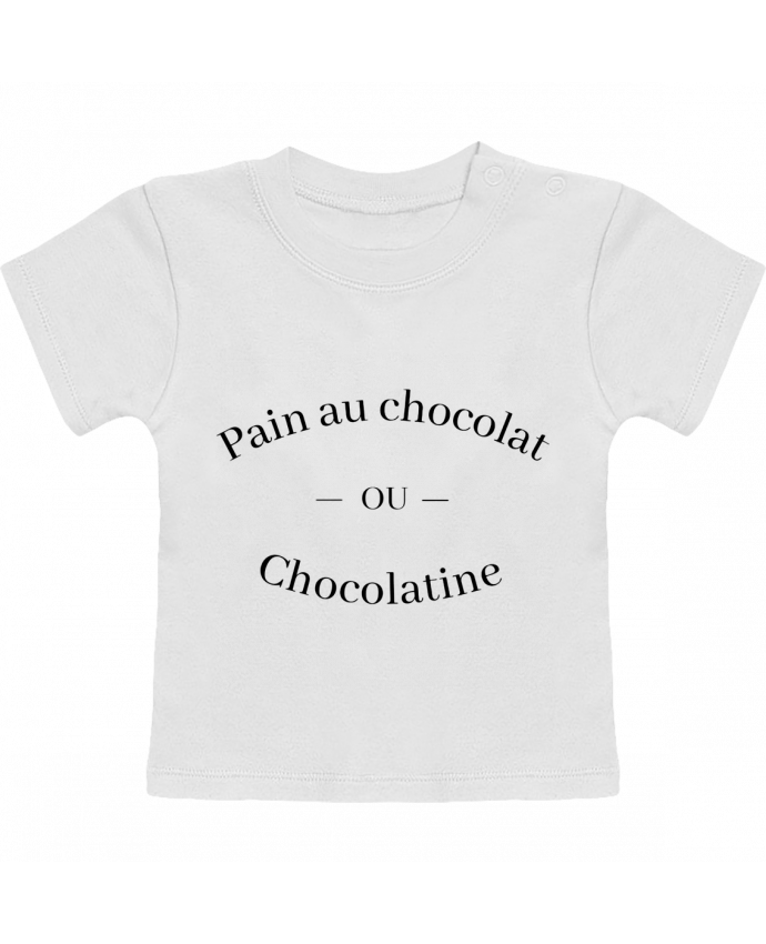 T-shirt bébé Pain au chocolat ou chocolatine ? manches courtes du designer Frenchydesign