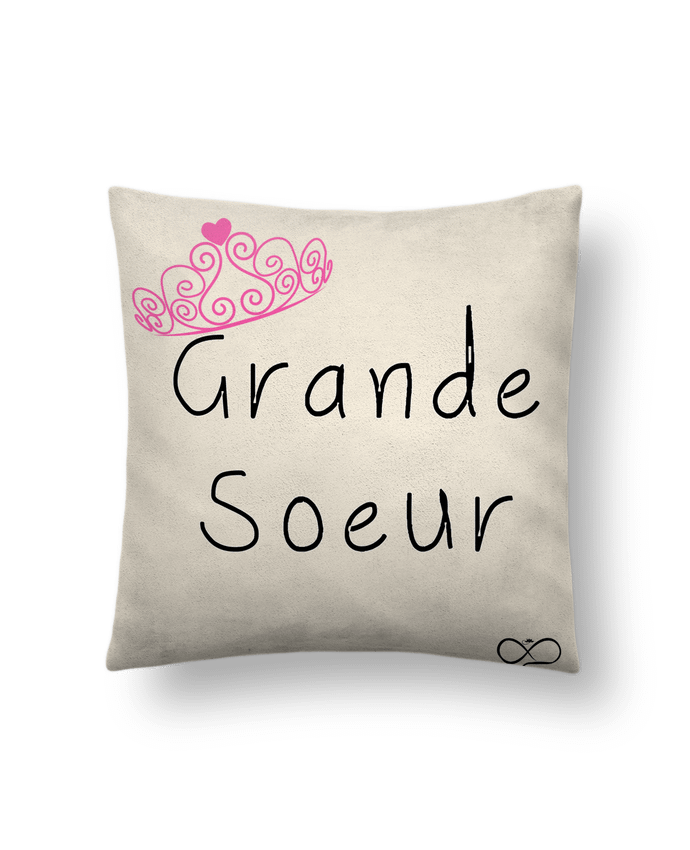 Coussin suédine Grande soeur par A.L.I.