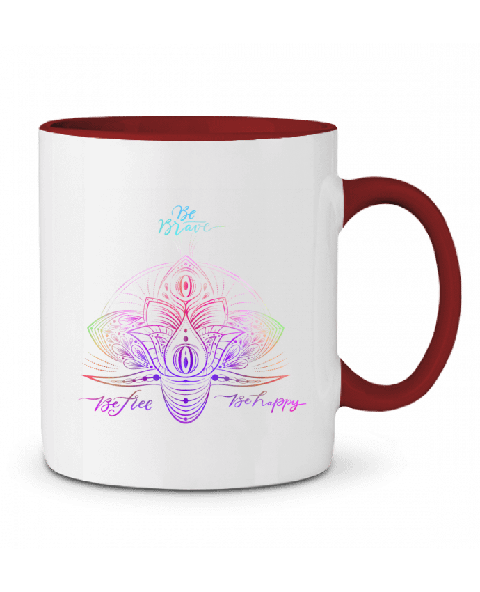 Mug bicolore Be brave - be free - be happy A.L.I.