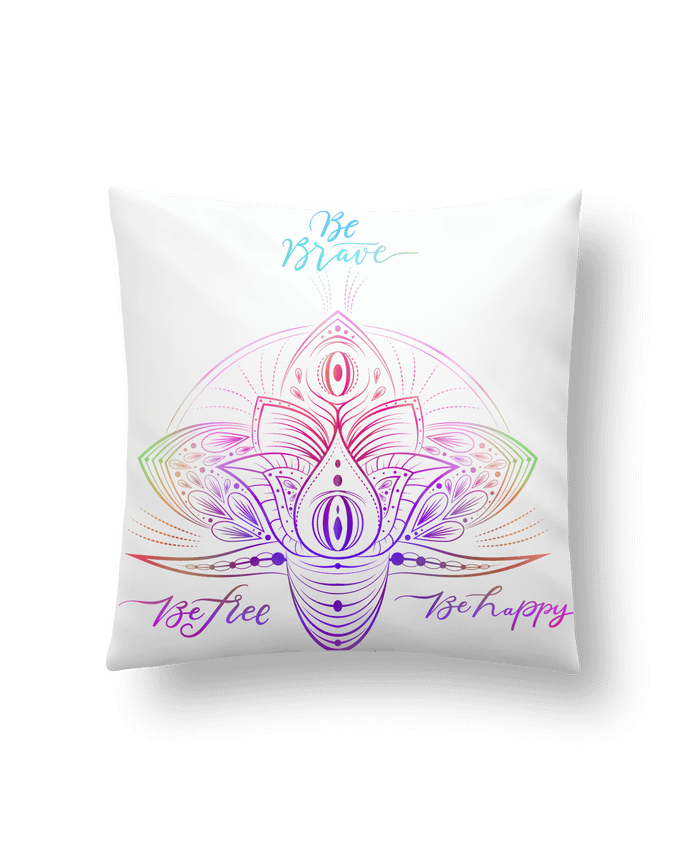 Coussin Be brave - be free - be happy par A.L.I.