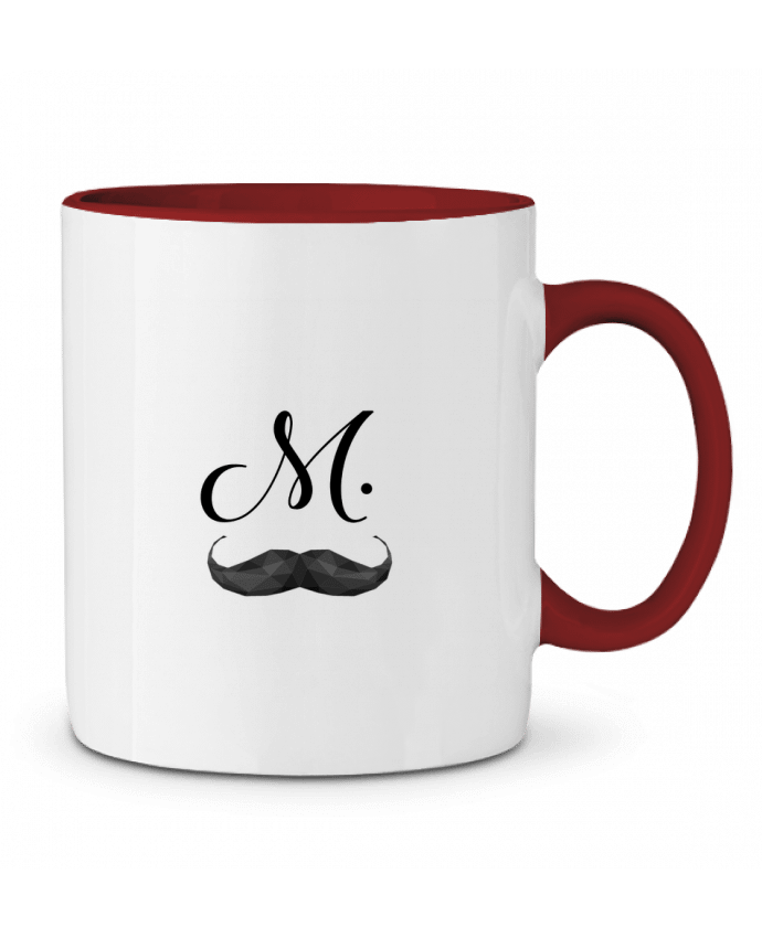 Mug bicolore Monsieur moustache A.L.I.