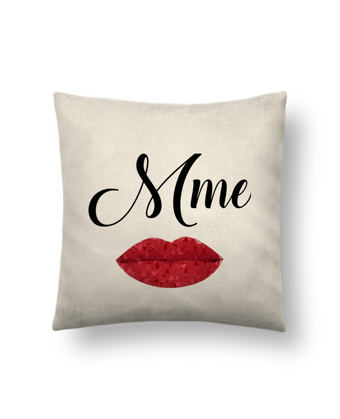 Coussin suédine Mme Bouche 3d par A.L.I.