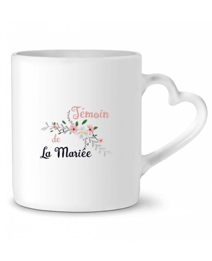 Mug coeur Témoin de la mariée par A.L.I.