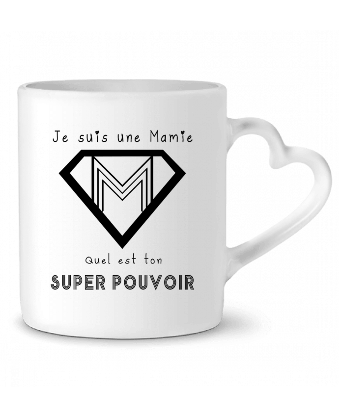 Mug coeur je suis une mamie, quel est ton super pouvoir ? par A.L.I.