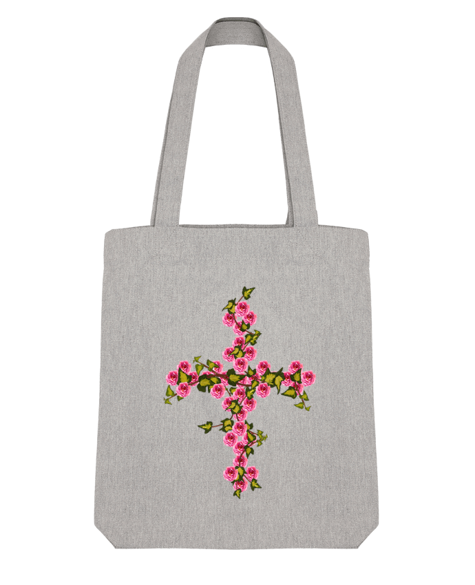 Tote Bag Stanley Stella Croix roses et lierre par Les Caprices de Filles 