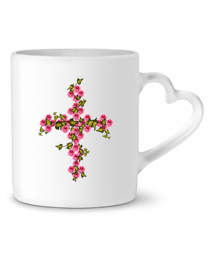 Mug coeur Croix roses et lierre par Les Caprices de Filles