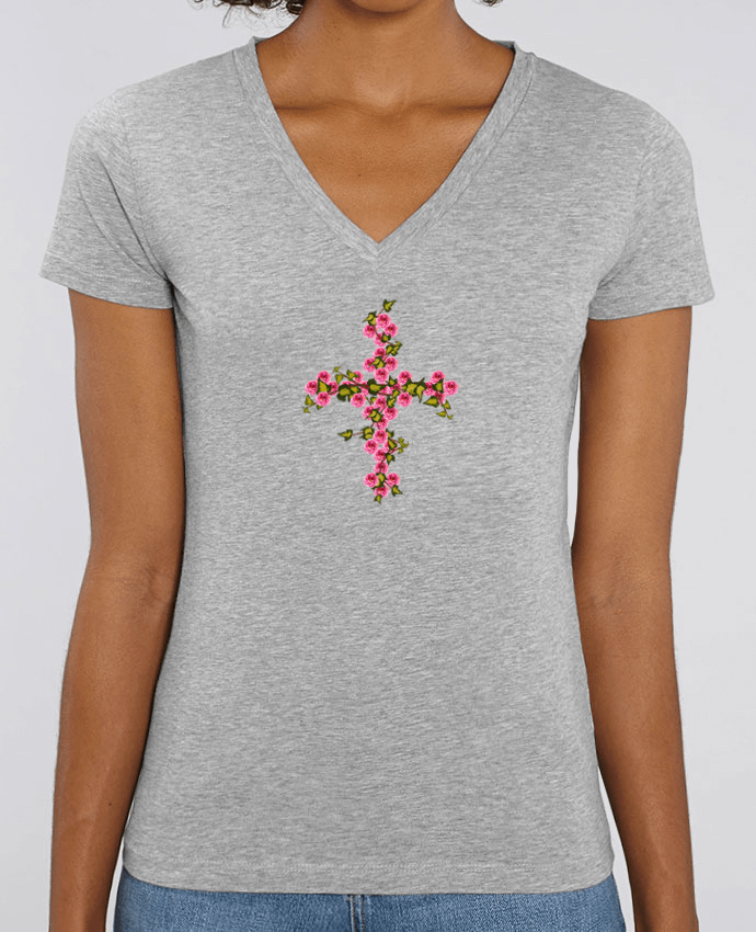 Tee-shirt femme Croix roses et lierre Par  Les Caprices de Filles